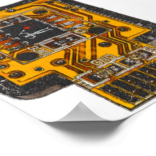 Poster Crâne Techno (complet) (Coin)