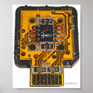 Poster Crâne Techno (complet)