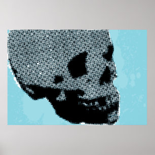 Poster Crâne tramé