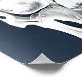 Poster Crâne tribal négatif (Coin)