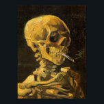 Poster Crâne Van Gogh avec cigarette brûlante<br><div class="desc">Crâne Van Gogh avec cigarette brûlante</div>