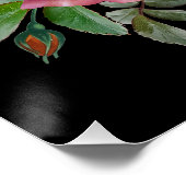 POSTER CRÂNE VERT DE LA MORT AVEC FLEURS (Coin)