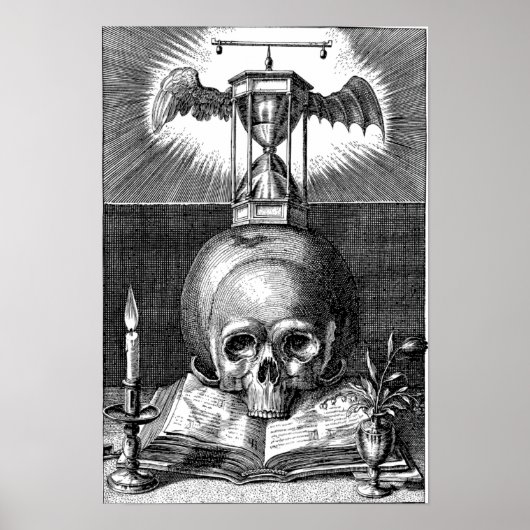 Poster Crâne vintage (Devant)
