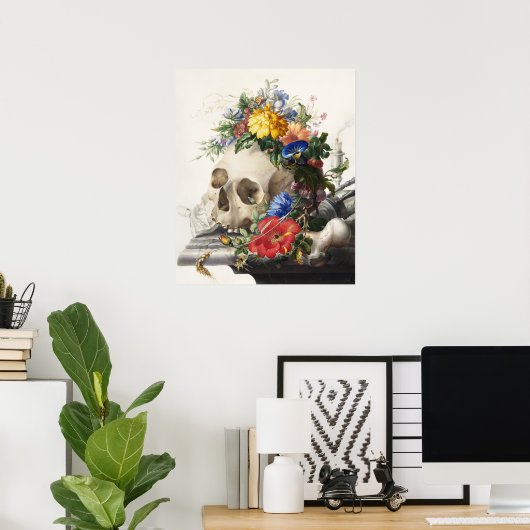 Poster Crâne vintage (Bureau à domicile)