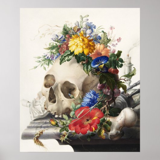 Poster Crâne vintage (Devant)