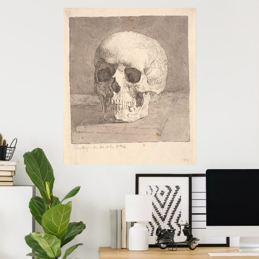 Poster Crâne, vue avant (Bureau à domicile)
