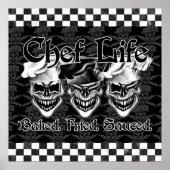 Poster Crânes de chef riant (Devant)