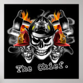 Poster Crânes de pompier : Le chef. (Devant)