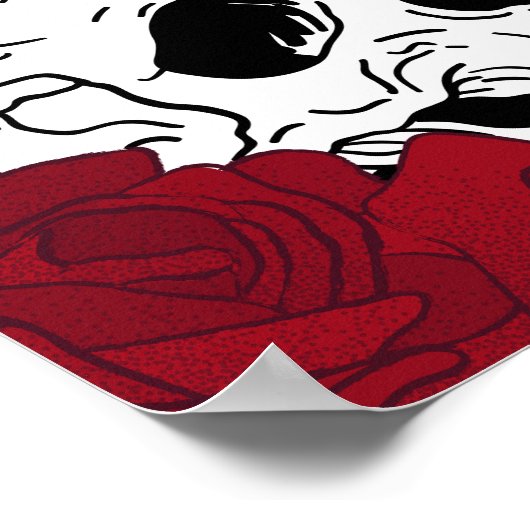 Poster Crânes et roses (Coin)