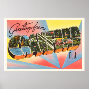 Poster Cranford New Jersey NJ Vintage voyage Carte postal