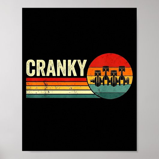 Poster Cranky Car Engine Crankshaft Fathers Day Dad Men H (Devant)