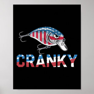 Poster Cranky Usa Crankit Pêche Fête Des Pères
