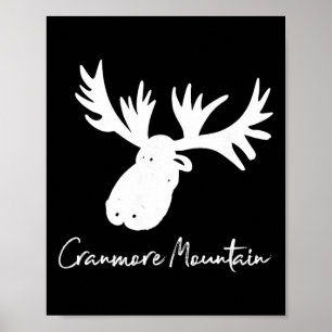 Poster Cranmore Mountain New Hampshire Ramure de Moose Sk