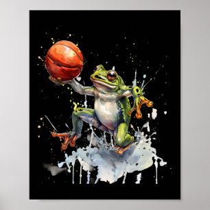 Poster Crapaud de croquis aquarelle Grenouille Croquis Jo