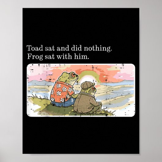 Poster Crapaud S'assit Ne Fit Rien Grenouille S'assit ave (Devant)
