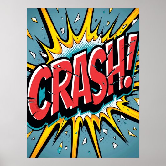 Poster CRASH ! Explosion d'art pop brisée (Devant)
