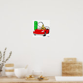 Poster Crash Test Dummy & Car Recharging (Cuisine)