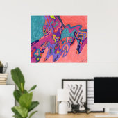 Poster Crashers de lune, art abstrait (Bureau à domicile)