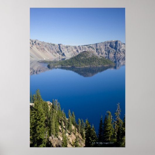 Poster Crater Lake et Wizard Island (Devant)
