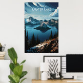 Poster Crater Lakes Majestic Island Vue (Bureau à domicile)