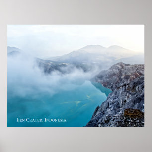 Poster Cratère de soufre du mont Blue Pond Brouillard Bru