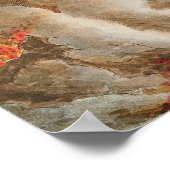 Poster Cratère du Vésuve à partir d'un dessin original (Coin)