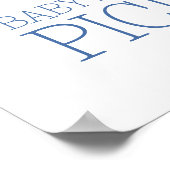 Poster Cravate Bleu En vichy Bow Baby shower de bienvenue (Coin)