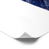 Poster cravate bleue sur fond blanc (Coin)
