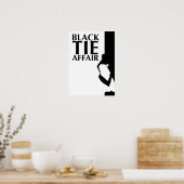 Poster cravate noire : belle silhouette (Cuisine)