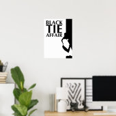 Poster cravate noire : belle silhouette (Bureau à domicile)