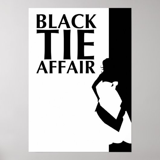 Poster cravate noire : belle silhouette (Devant)