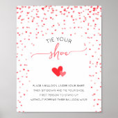 Poster Cravate Votre Chaussure Baby shower Jeu Signe (Devant)
