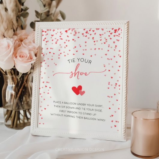 Poster Cravate Votre Chaussure Baby shower Jeu Signe