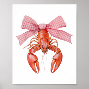 Poster Crawfish Coquette Crawfish Bow Crawfish Boil Lobst