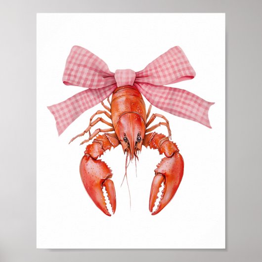 Poster Crawfish Coquette Crawfish Bow Crawfish Boil Lobst (Devant)