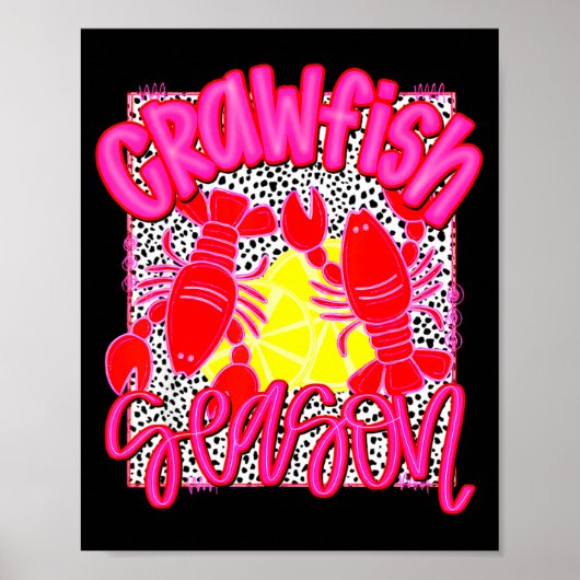 Poster Crawfish Season Funny Tee For Men Women Kids  (Devant)