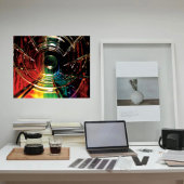 Poster Crayon Abstrait