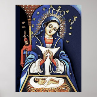 Poster Crayon couleur Virgen de la Altagracia