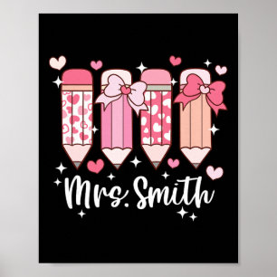 Poster Crayon de la Saint-Valentin pour Mme Smith enseign