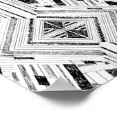 Poster Crayon et encre - Art Abstrait Imprimer (Coin)