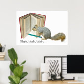 Poster crayon livre écureuil (Bureau à domicile)