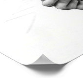 Poster Crayon noir et blanc dessin garçon AI Art généré (Coin)