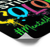 Poster Crayons brisés Soutien à la sensibilisation à la s (Coin)