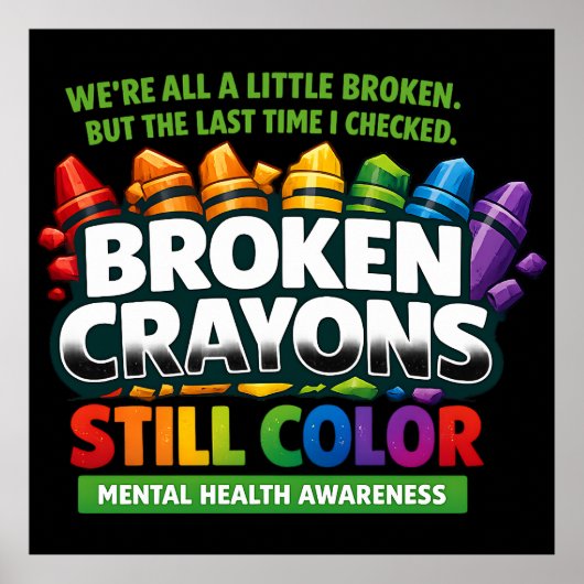 Poster Crayons Cassés (Devant)
