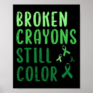 Poster Crayons cassés Couleur encore Sensibilisation à la