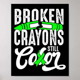 Poster Crayons cassés Couleur encore Sensibilisation à la