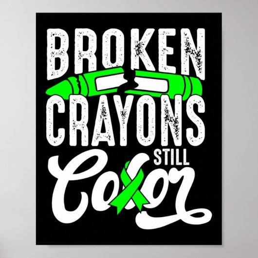 Poster Crayons cassés Couleur encore Sensibilisation à la (Devant)