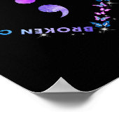 Poster Crayons cassés Couleur Semicolon prédomine le suic (Coin)