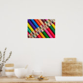 Poster crayons de couleur crayons arrière - plan texture (Cuisine)