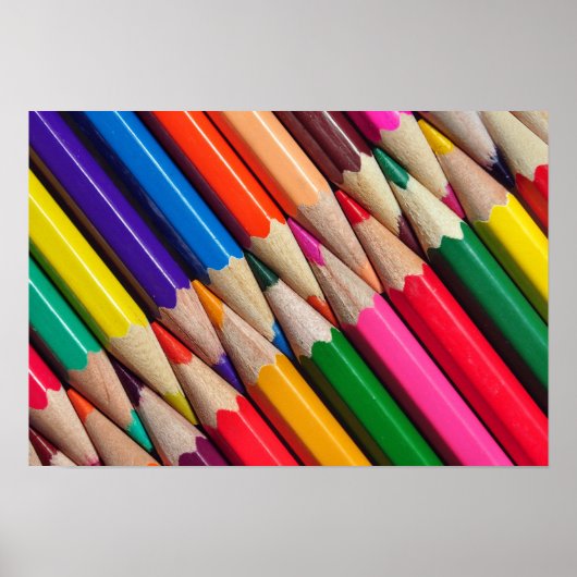 Poster crayons de couleur crayons arrière - plan texture (Devant)